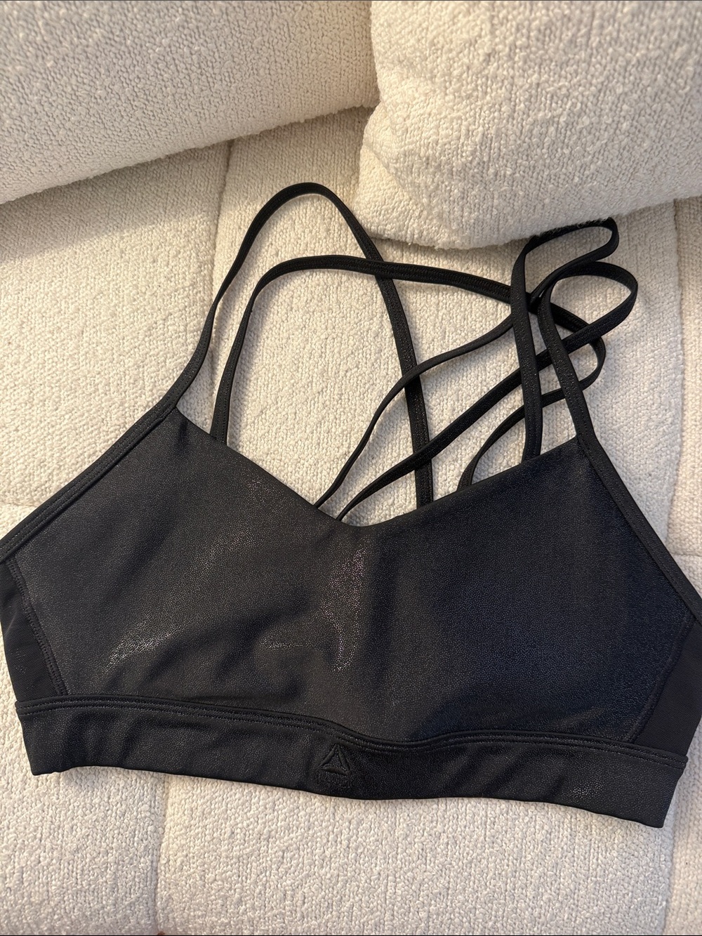 Reebok Black Strappy Sports Bra with Multi-Back Straps